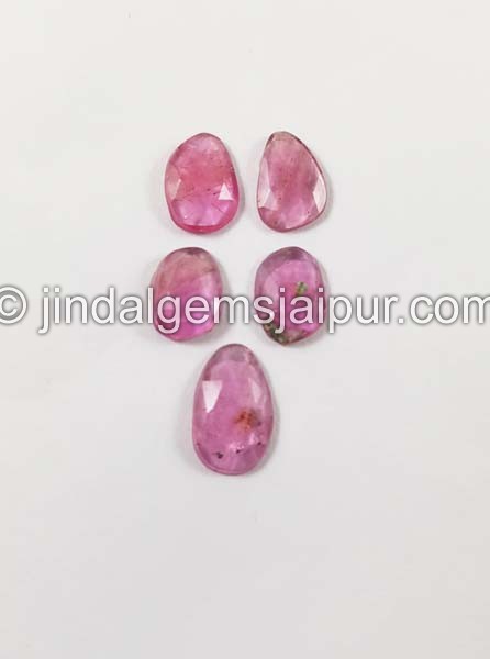 Rubellite Rose Cut Slices